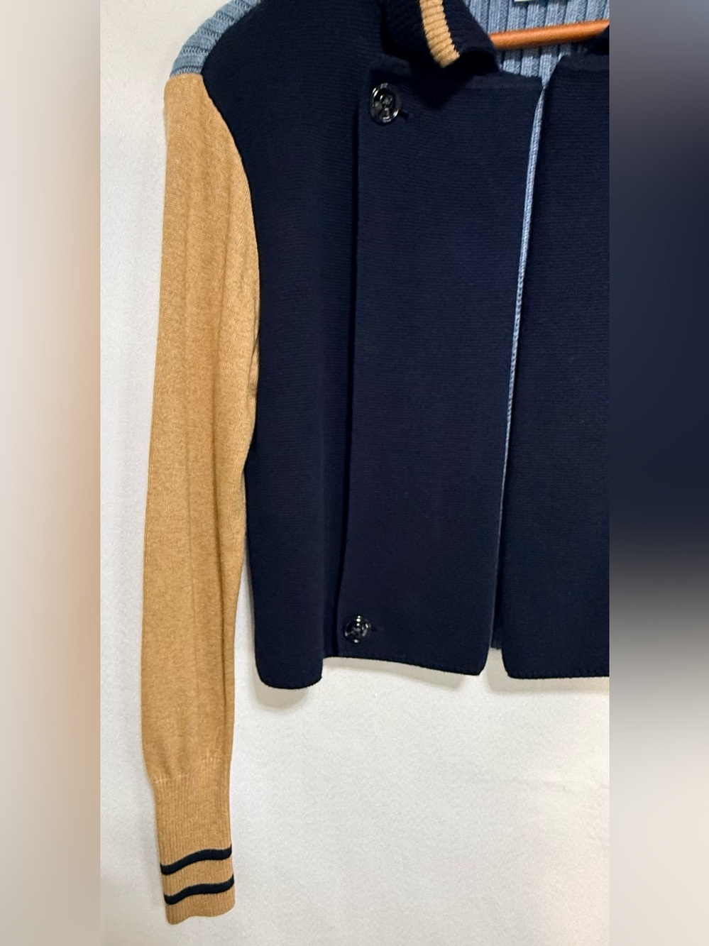 Cabi Turn Back Varsity Colorblock Cardigan Sweater Small - Picture 4 of 6